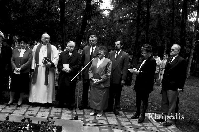 pavadinimas: H.Zudermano paminklo atidengimo iškilmėse Šilutėje, raktai: H.Zudermano paminklas