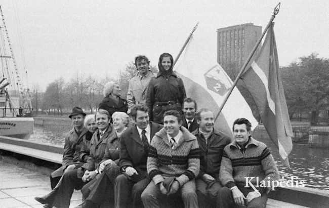 pavadinimas: Klaipėd. ir kauniečiai vet.1974 Danės regatos metu, raktai:  Danės regata