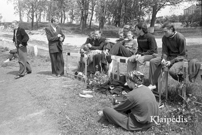 pavadinimas: Klaipėdos lengvaatlečiai Liepojoje. 1956, raktai: lengvoji atletika Liepoja